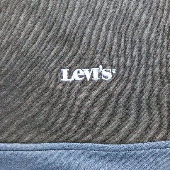 NWT Levis Men's Long Sleeve Pullover Sweater Blue Size Large Embroidered Logo - Picture 4 of 6